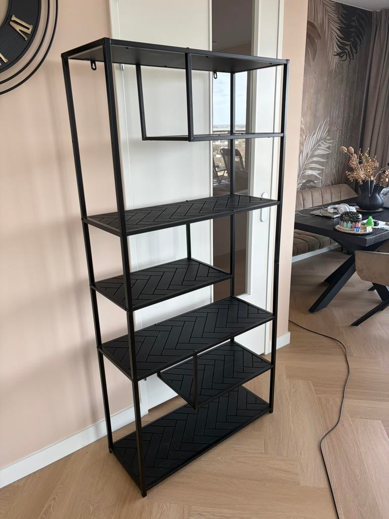 Visgraat vakkenkast, Huis en Inrichting, Ophalen, 200 cm of meer, Zo goed als nieuw, Minder dan 150 cm