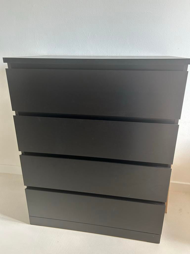 IKEA MALM Ladekast zwartbruin 80x100 cm - Zo goed als nieuw, Huis en Inrichting, Ophalen, 100 tot 150 cm, 50 tot 100 cm, Zo goed als nieuw