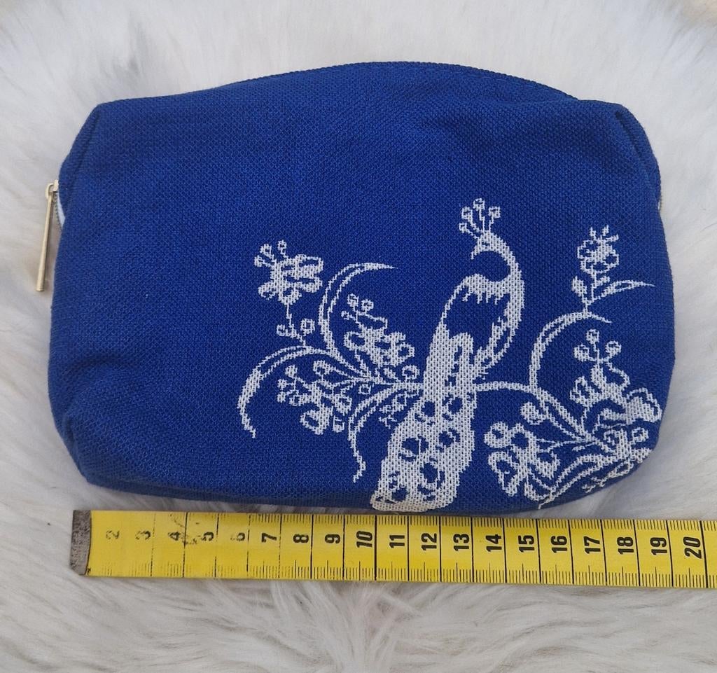 Blauw make-up tasje met pauw design | rituals, Ophalen of Verzenden, Nieuw, Blauw, Dame