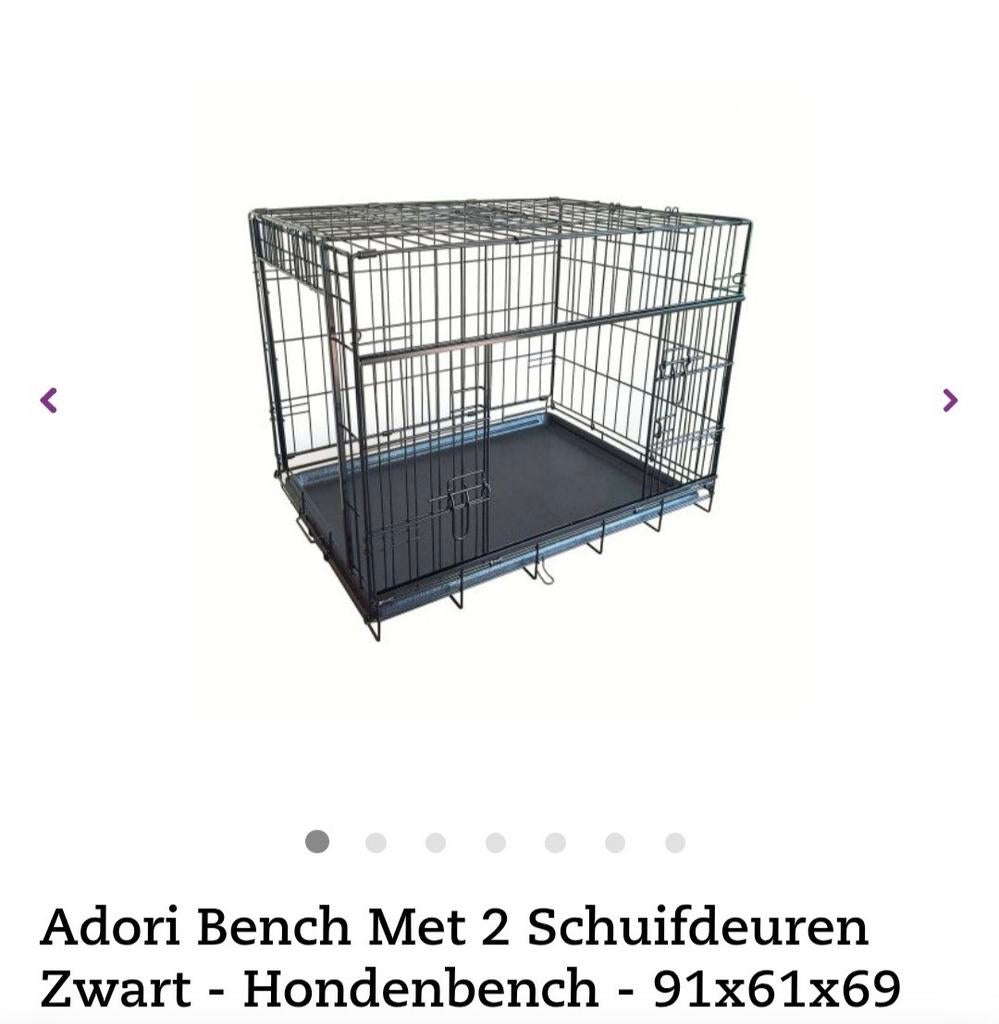 2 x hondenbench schuifdeur 91x61, Dieren en Toebehoren, Hondenbenches, Ophalen