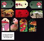 8722) paddestoelen paddenstoelen labeltjes, Ophalen of Verzenden, Zo goed als nieuw