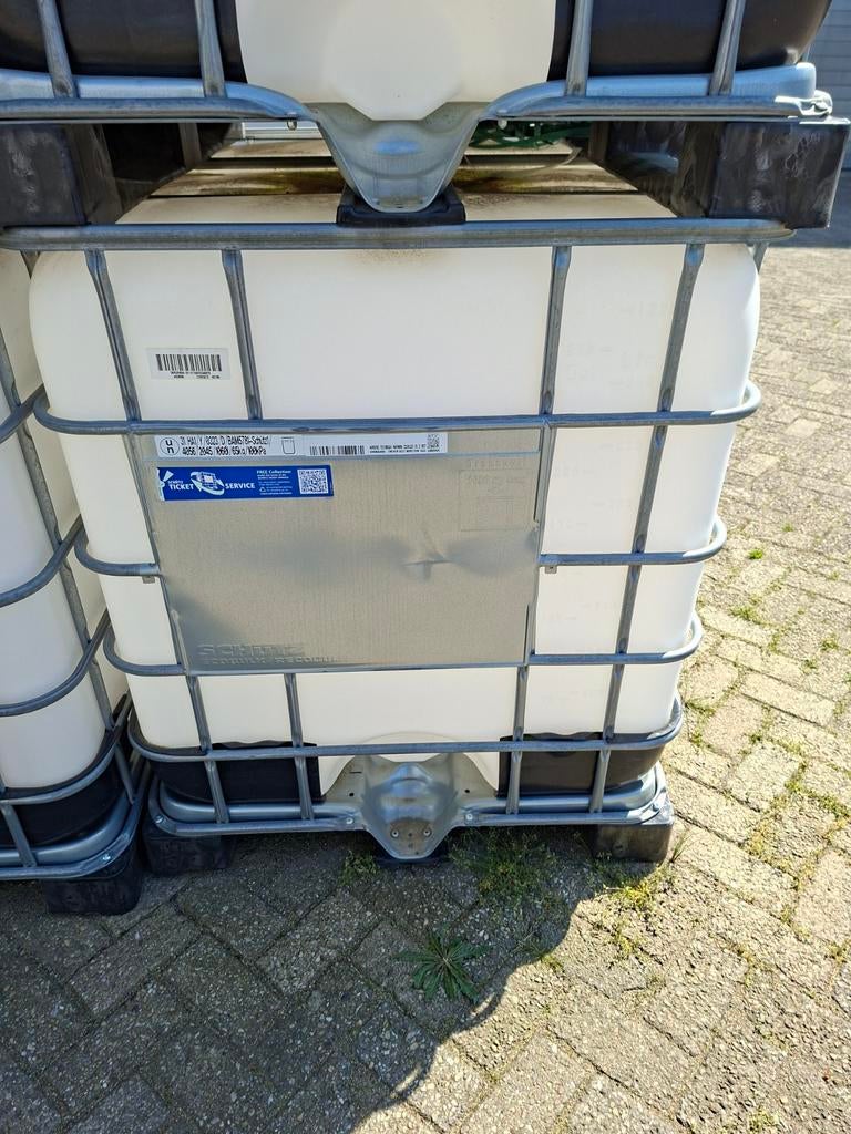Nieuwe 1000 liter container kraanloos, Tuin en Terras, Regentonnen, 150 liter of meer, Ophalen, Nieuw
