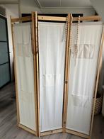 2 Kamerschermen  / roomdivider hout & stof – naturel, Ophalen, ', ', '
