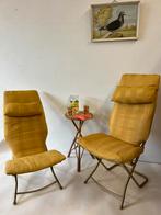 Set vintage ligstoelen, Ophalen, Gebruikt, Overige materialen, Verstelbaar