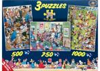 Jan van Haasteren Puzzelbox met 3 puzzels, Hobby en Vrije tijd, Denksport en Puzzels, Ophalen of Verzenden, 500 t/m 1500 stukjes