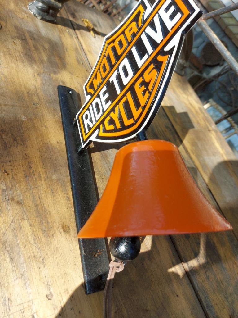 Bel motor groot klok 15 cm manecave motorclub bar cafe, Ophalen of Verzenden