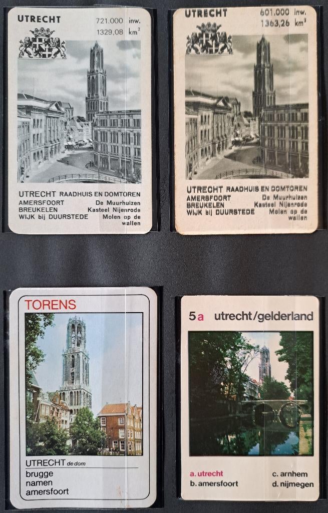 23 speelkaarten met daarop de Domtoren afgebeeld, Verzamelen, Ophalen of Verzenden, Gebruikt, Speelkaart(en)