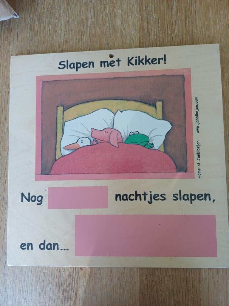 Houten bord Janbibejan, Ophalen of Verzenden, Wanddecoratie