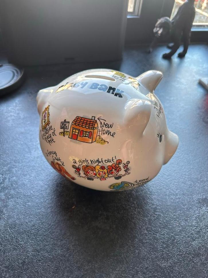 Blond Amsterdam spaarvarken, Verzamelen, Spaarpotten, Gebruikt, Dier, Steen, Aardewerk of Keramiek, Ophalen of Verzenden