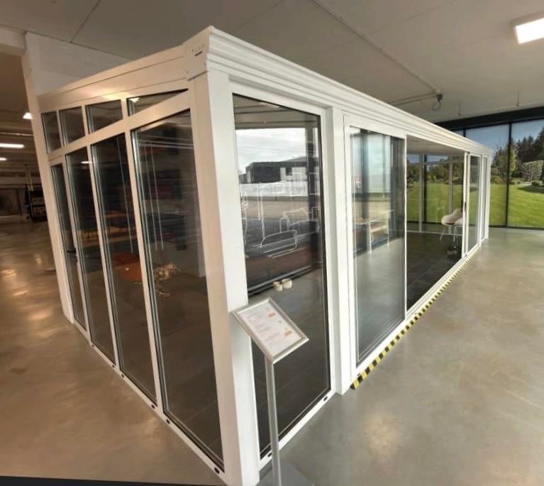 Verasol Profiline Tuinkamer 8000x3500 RAL 9010 wit, Tuin en Terras, Ophalen of Verzenden, Zo goed als nieuw, Serre