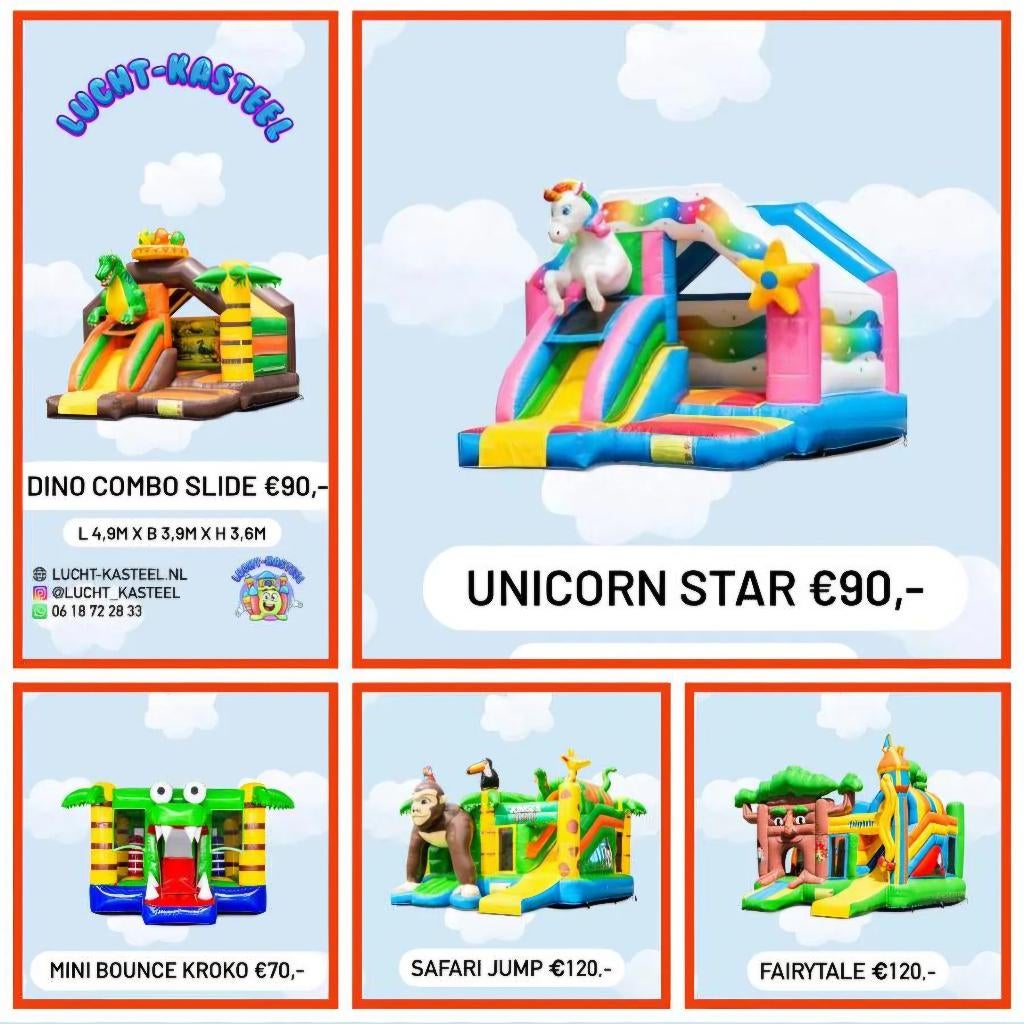 Springkussen velsen Amsterdam Haarlem Alkmaar en omgeving, Ophalen, Zo goed als nieuw, Verjaardag