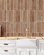 Handvormtegels 5x25 cm terracotta mat direct uit voorraad!, Verzenden, Nieuw