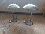 Set van 2 chromen tafellampen - 43 cm hoog, Ophalen, Gebruikt, Metaal, Modern