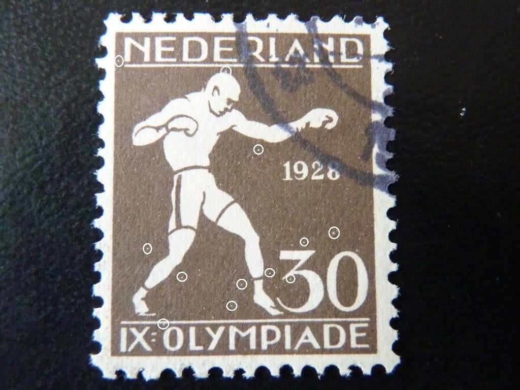 plaatfout 219 , gestempeld., Postzegels en Munten, Verzenden, T/m 1940, Gestempeld