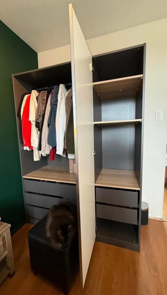 Kledingkast, Huis en Inrichting, Kasten | Kledingkasten, Ophalen, Gebruikt, 50 tot 75 cm, 200 cm of meer