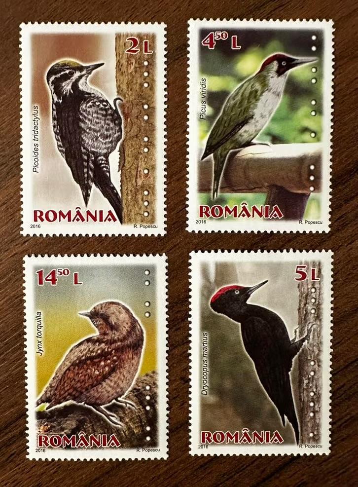 Roemenië 2016 Spechten Postfris vogels, Ophalen of Verzenden, Overige landen, Postfris