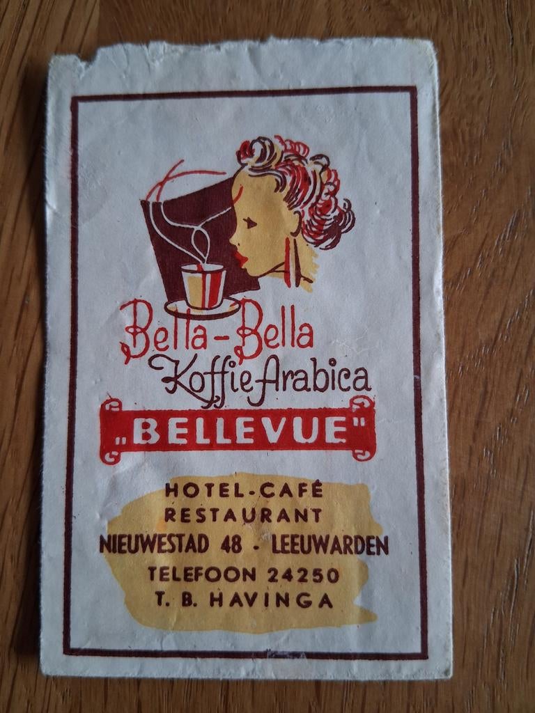 Suikerzakje #513 Belle-Vue Leeuwarden, Verzamelen, Verzenden, Nederland