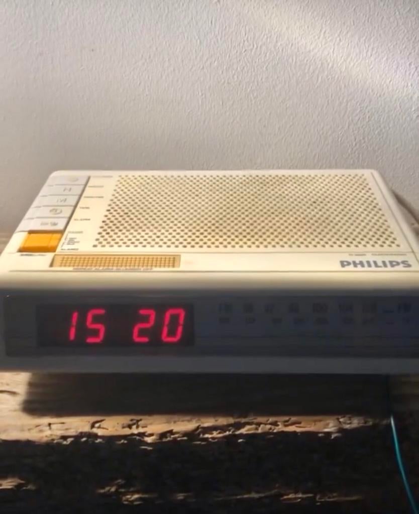 Vintage Philips D-3620 Klokradio - Retro Design, Ophalen of Verzenden, Gebruikt, Radio