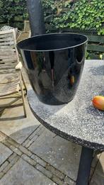 Grote zwarte kunststof bloempot, Ophalen, Rond, Kunststof