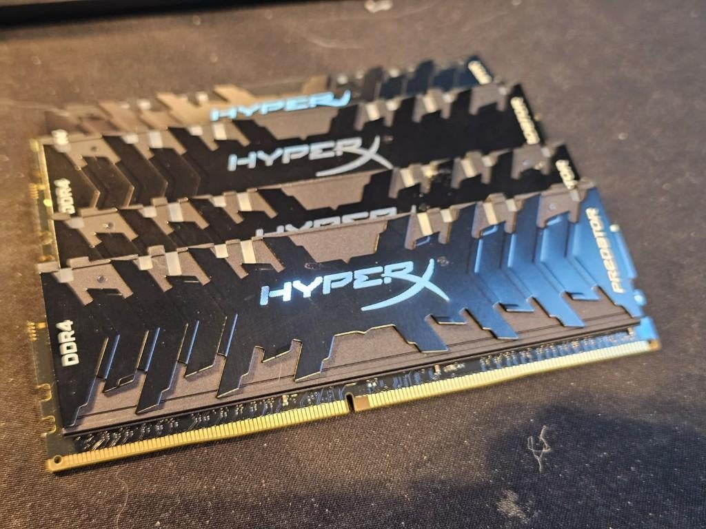 Kinston Hyperx 2 kits van 32gb (4x16gb) 3600Mhz, Computers en Software, RAM geheugen, Zo goed als nieuw, Desktop, 64 GB, DDR4