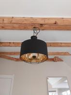 Zwarte hanglamp met gouden binnenkant, Ophalen, Modern, Industrieel, Sfeervol, Zo goed als nieuw, Stof