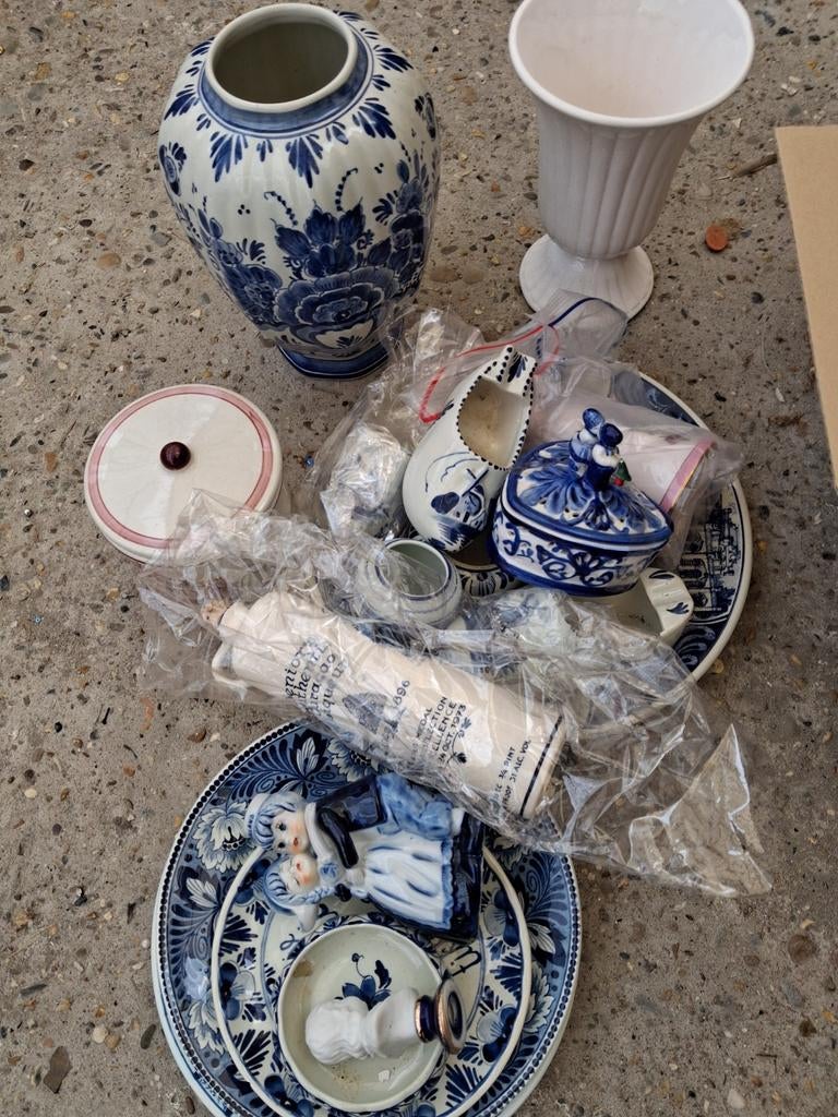 Delfts blauw en wit uit boedelruiming, Ophalen of Verzenden
