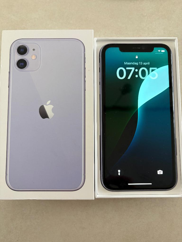 iPhone 11 paars 128G, Telecommunicatie, Mobiele telefoons | Apple iPhone, 71 %, Paars, Zonder simlock, Zonder abonnement