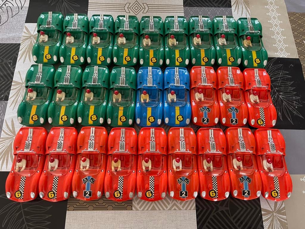 Fleischmann Ford Lotus in 3 kleuren compleet en werkend, Racebaan, Fleischmann, Ophalen of Verzenden, Zo goed als nieuw