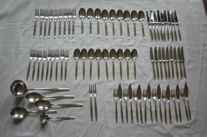 Christofle BESTEK model ORLEANS, Huis en Inrichting, Keuken | Bestek, Zo goed als nieuw, Los bestek, Zilver, Vaatwasserbestendig