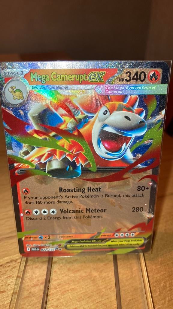Pokemon Mega Camerupt Ex 22/132 Mega Evolution 3,00 euro, Ophalen of Verzenden, Zo goed als nieuw