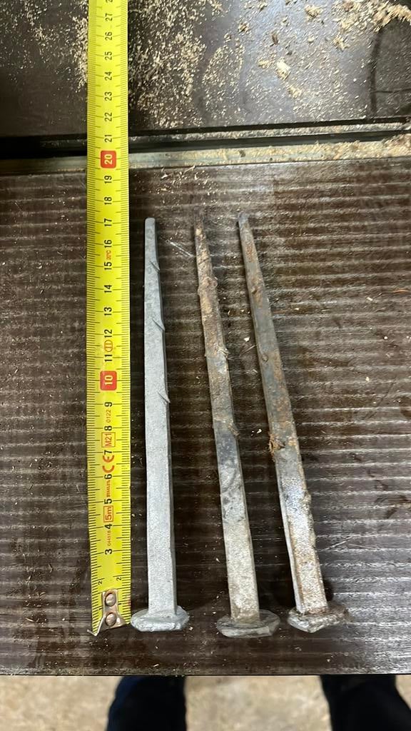 Brugdeknagels, Ophalen of Verzenden, Zo goed als nieuw, 100 tot 250 mm, Spijkers