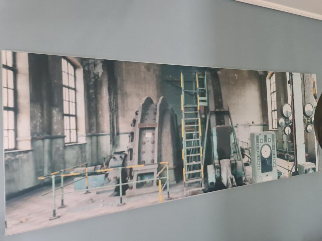 Groot doek - Industrieel design 220x85cm, Huis en Inrichting, Woonaccessoires | Wanddecoraties, Gebruikt, Industrieel, Meerkleurig