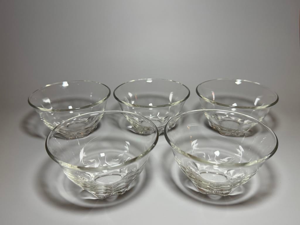 5x Bormioli Rocco Diamond Mini Schaaltjes - IJscoupes, Huis en Inrichting, Schaal, Rond, Ophalen of Verzenden, Glas