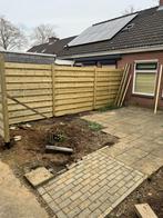 Gratis ophalen 25m2 Betontegels en waaltjes en klinkers, Ophalen, Gebruikt, Klinkers, 10 m² of meer