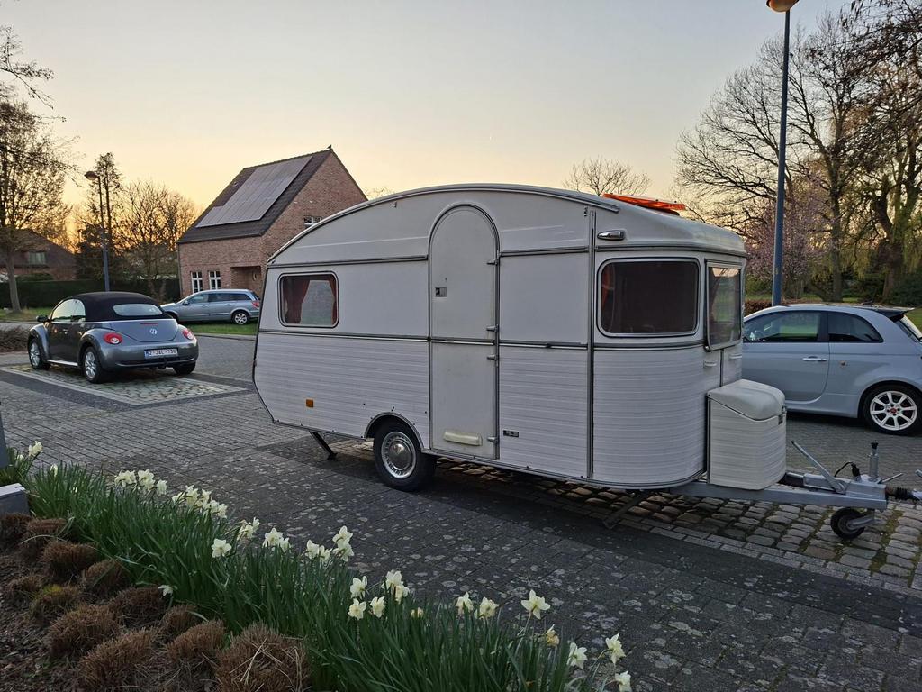 Constructam oldtimer caravan 1972 (4 personen)orginele staat, Caravans en Kamperen, Overige merken, Treinzit, Particulier, 500 - 750 kg