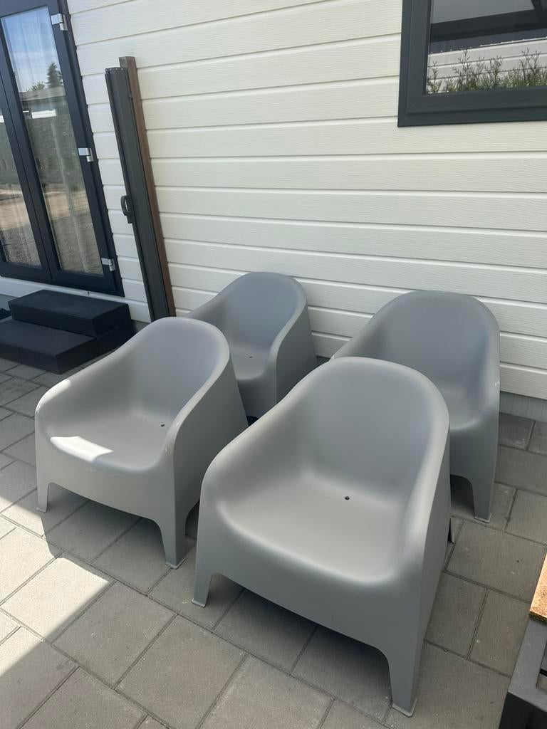 2 Ikea fauteuils, Tuin en Terras, Tuinstoelen, Ophalen, Zo goed als nieuw, Kunststof