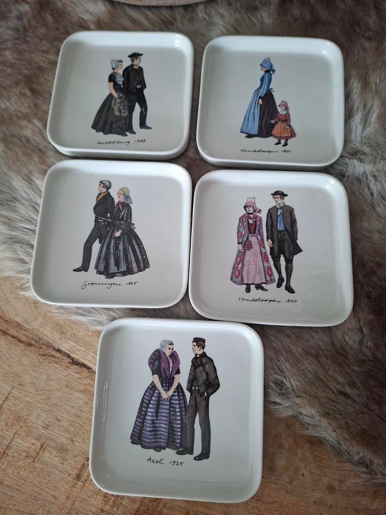 Villeroy & Boch Burgerdragt Gebaksbordjes (5 stuks), Ophalen of Verzenden