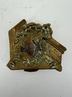 Vintage messing schaaltje - reliëf – decoratief bakje, Ophalen of Verzenden