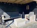 Steigerhouten loungeset, Tuin en Terras, Ophalen, 4 zitplaatsen, Gebruikt, Steigerhout