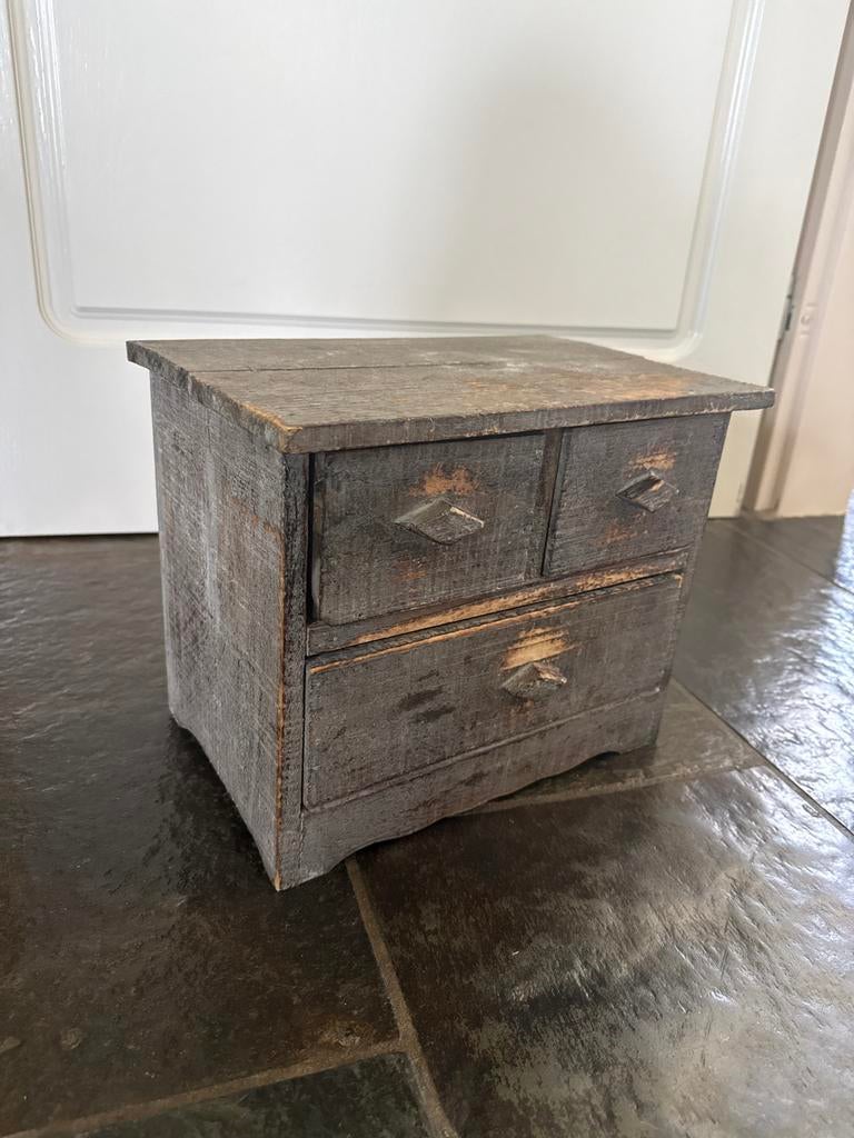 Decoratie kastje met lades - Vintage look, Minder dan 50 cm, Ophalen of Verzenden, Zo goed als nieuw, Minder dan 25 cm