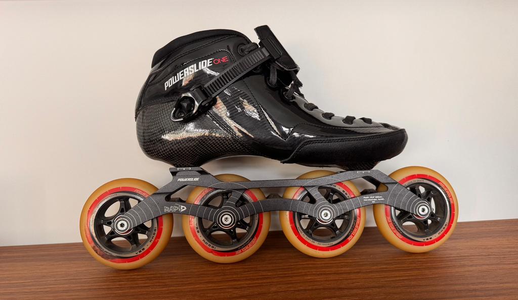 Skeelers maat 44/45 Powerslide One 4x100mm, Sport en Fitness, Verstelbaar, Heren, Ophalen of Verzenden, Zo goed als nieuw