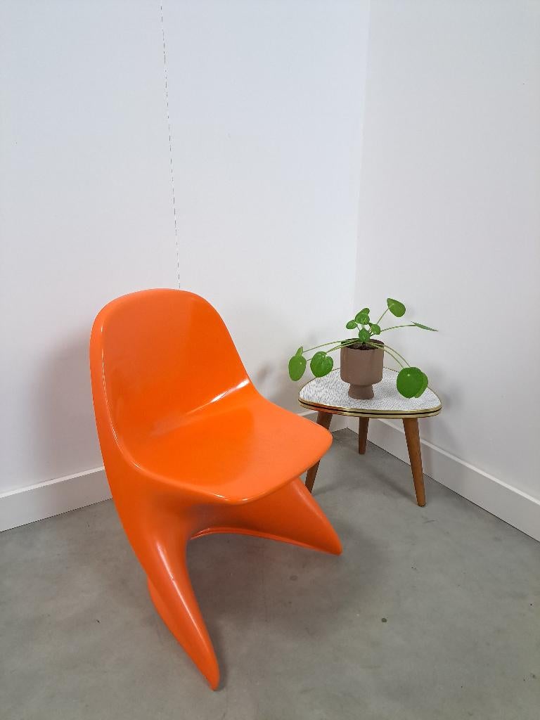 Oranje kunststof Casalino I kinderstoel vintage, Ophalen of Verzenden, Gebruikt, Overige typen