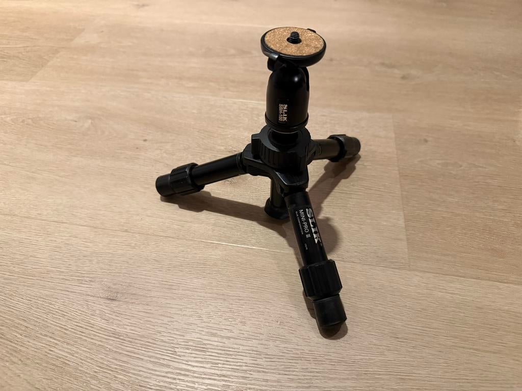 SLIK mini-pro III mini statief met SBH-100 balhoofd, Ophalen of Verzenden, Zo goed als nieuw, Minder dan 150 cm, Ministatief