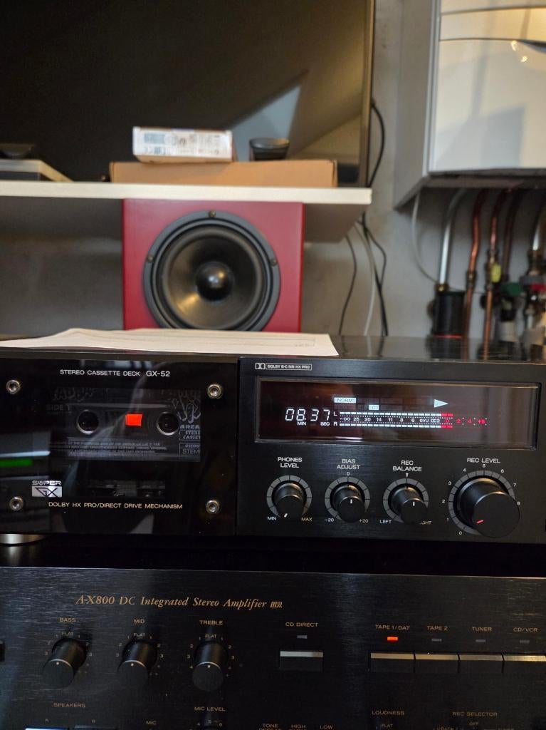 Akai GX-52 top Cassettedeck net een beurt gehad met bon !!, Ophalen of Verzenden, Enkel, Akai, Tiptoetsen