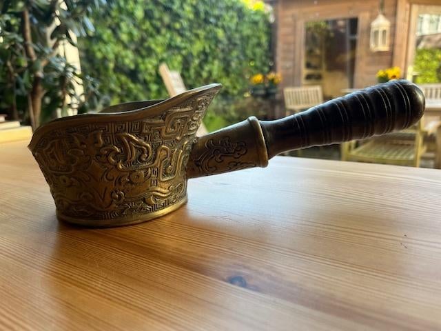 Chinees Bronzen Kooltjes Pan, Antiek en Kunst, Ophalen of Verzenden, Brons