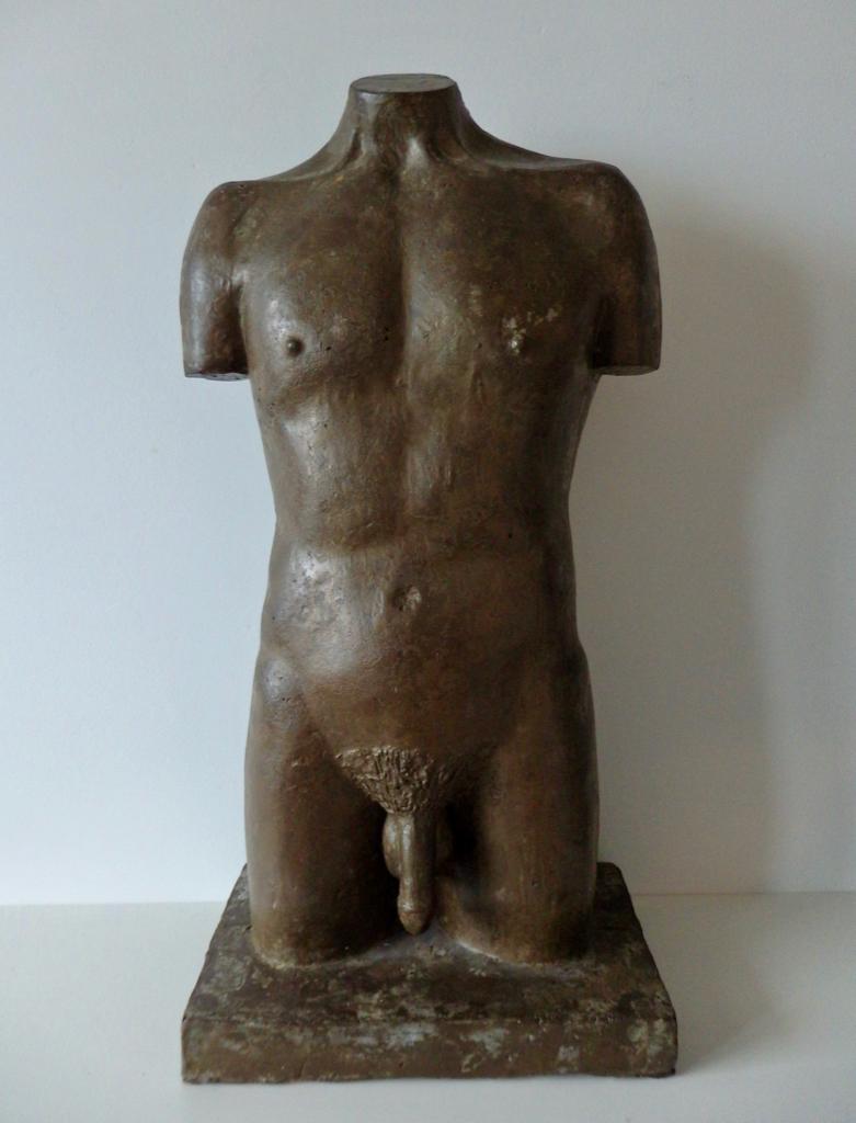 Manlijk naakt torso buste Romeins Grieks XXL, Ophalen, Gebruikt