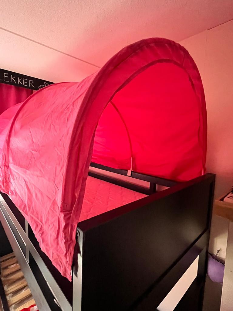 Bedtent roze voor bedframe 90x200 cm, Ophalen of Verzenden, Gebruikt, 180 cm of meer, 85 tot 100 cm