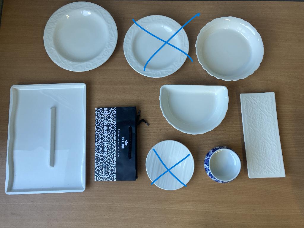 Partij KLM schaaltjes, borden servies items - Marcel Wanders, Huis en Inrichting, Keuken | Servies, Ophalen, Gebruikt, Bord(en)