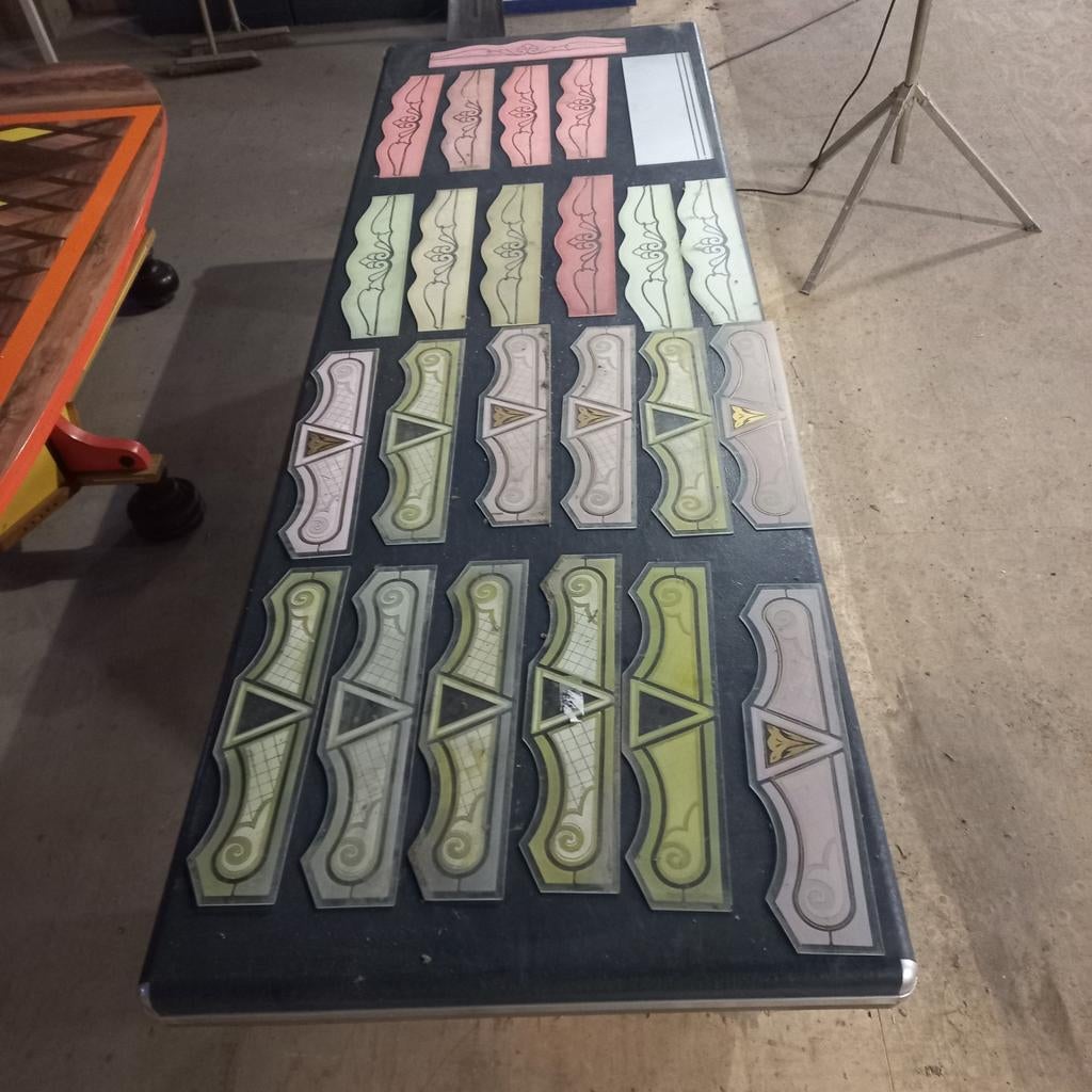 glazen meubel platen glazen lambrisering 24 stuks, Ophalen of Verzenden