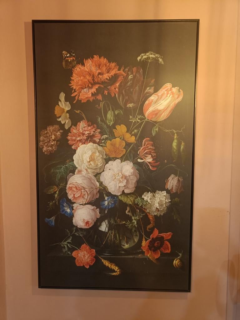 Bloemenschilderij Canvas 70x100 cm, Huis en Inrichting, Woonaccessoires | Schilderijen, Tekeningen en Foto's, Ophalen, Oorspronkelijke maker